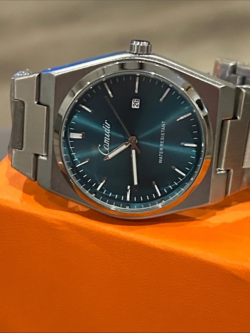 Automatic Men's Teal Dial Stainless Steel Watch